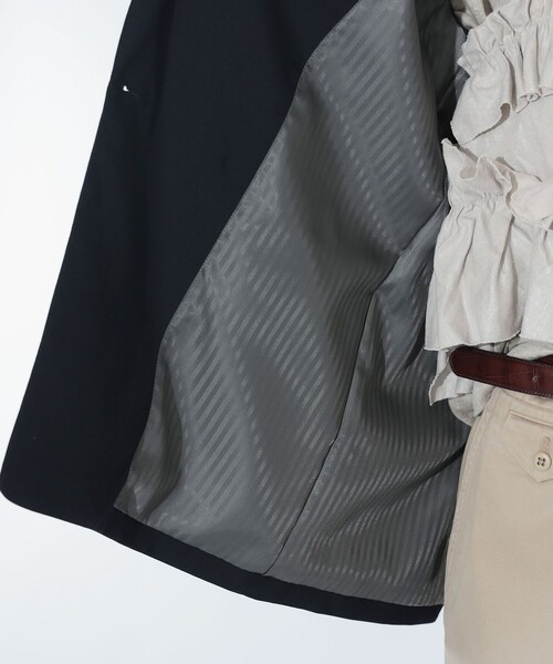 BEAMS BOY（ビームスボーイ）の「maturely / ティー ダブ ダブル ブレステッド ジャケット（テーラードジャケット・レディース・ネイビー/グレー・1/0）」の15枚目の写真