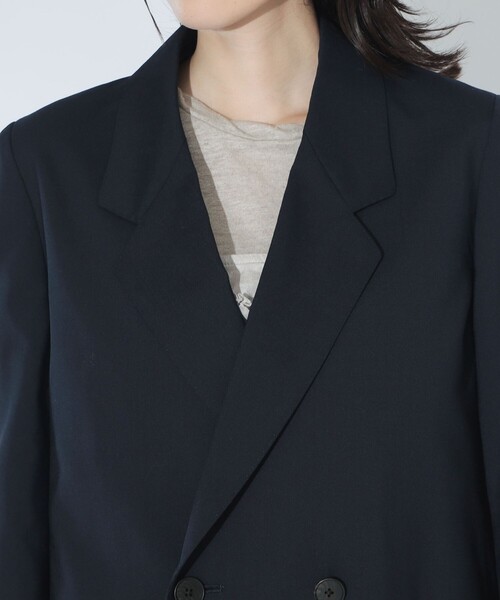 BEAMS BOY(ビームスボーイ)の「maturely / ティー ダブ ダブル ブレステッド ジャケット(テーラードジャケット・レディース・ネイビー/グレー・1/0)」の17枚目の写真