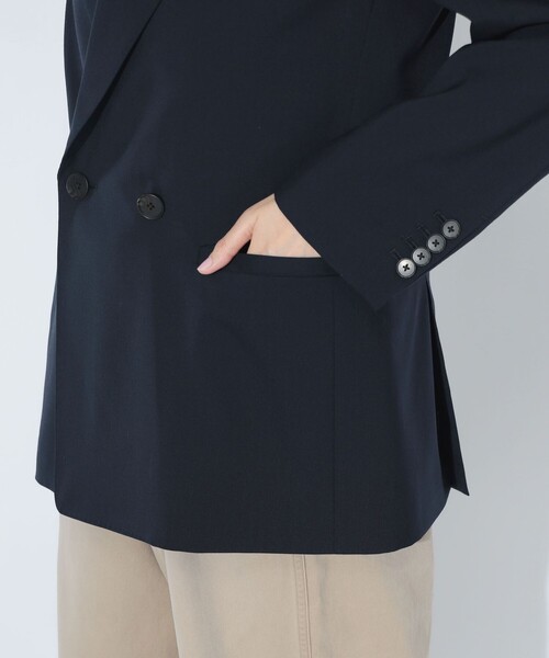 BEAMS BOY(ビームスボーイ)の「maturely / ティー ダブ ダブル ブレステッド ジャケット(テーラードジャケット・レディース・ネイビー/グレー・1/0)」の18枚目の写真