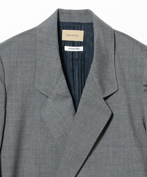 BEAMS BOY(ビームスボーイ)の「maturely / ティー ダブ ダブル ブレステッド ジャケット(テーラードジャケット・レディース・ネイビー/グレー・1/0)」の21枚目の写真