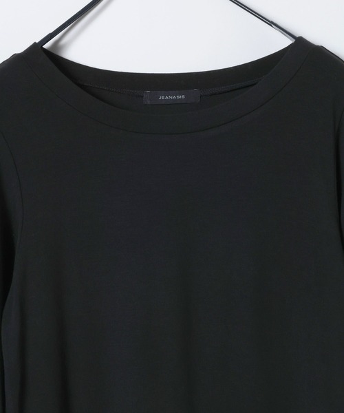 JEANASIS（ジーナシス）の「ヘムフリルLS TEE/643069（Tシャツ/カットソー・レディース・オフホワイト/ホワイト系その他/ブラック・FREE）」の5枚目の写真