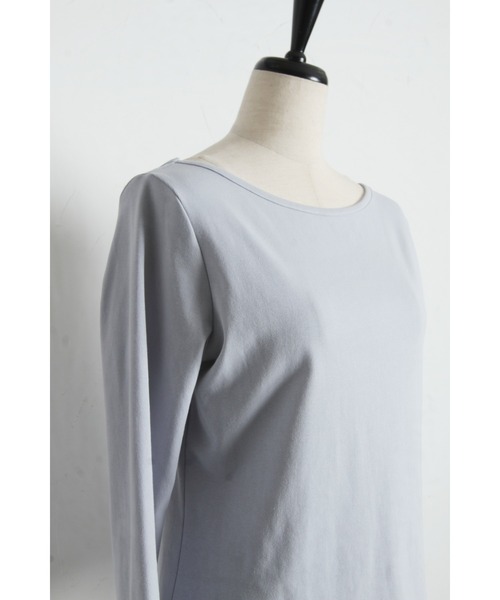 ARVELLIA(アルベリア)の「SPLIT CUFF TOPS(Tシャツ/カットソー・レディース・ブラック/サックスブルー・M)」の11枚目の写真