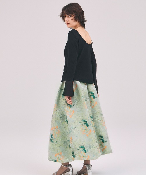 ARVELLIA(アルベリア)の「SPLIT CUFF TOPS(Tシャツ/カットソー・レディース・ブラック/サックスブルー・M)」の17枚目の写真