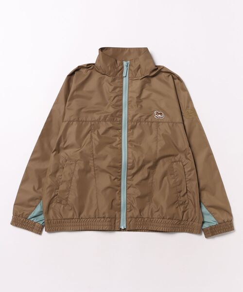 GROOVY COLORS(グルービーカラーズ)の「Recycled Polyester 2tone Zip Jacket(マウンテンパーカー・キッズ・ブラック/ベージュ・135/145)」の12枚目の写真