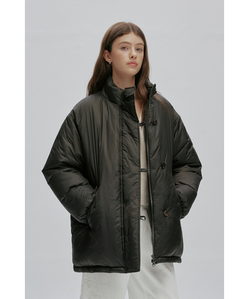 MID-LENGTH DOWN JACKET V2 (KHAKI-BLACK)