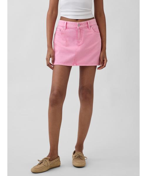 GAP(ギャップ)の「ウルトラソフトデニム ミニスカート(デニムスカート・レディース・ピンク・24/23/25/26/29/28/27)」の8枚目の写真