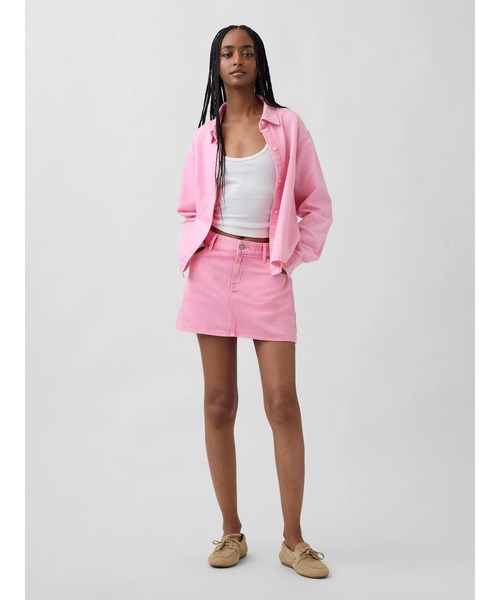 GAP(ギャップ)の「ウルトラソフトデニム ミニスカート(デニムスカート・レディース・ピンク・24/23/25/26/29/28/27)」の2枚目の写真