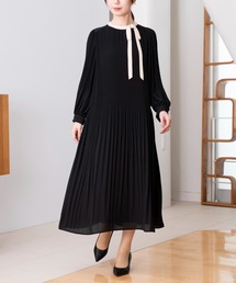 STRAWBERRY-FIELDS | ジョーゼット_クリスタルプリーツワンピース(ワンピース)