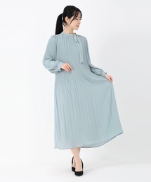 STRAWBERRY-FIELDS | ジョーゼット_クリスタルプリーツワンピース(ワンピース)