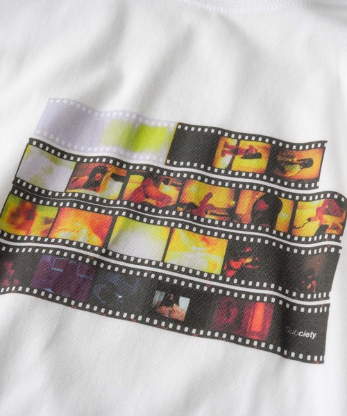 Subciety(サブサエティ)の「Reversal film tee(Tシャツ/カットソー・メンズ・ブラック/ホワイト・SMALL/MEDIUM/LARGE/X-LARGE/XX-LARGE)」の8枚目の写真
