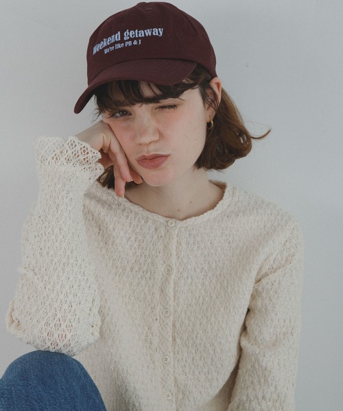 URBAN RESEARCH Sonny Label（アーバンリサーチサニーレーベル）の「WEEKEND GETAWAY CAP（キャップ・レディース・グリーン/ライトグレー/バーガンディー・ONE）」の3枚目の写真