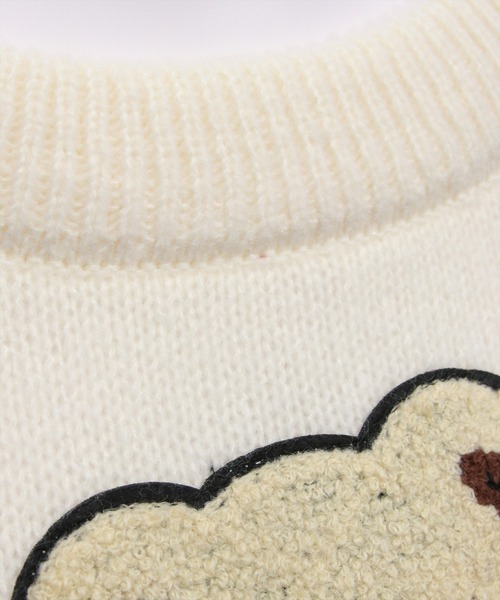 clear（クリア）の「ベアワッペンニットトップス[アニマル柄 ガーリー]≪新作≫（ニット/セーター・レディース・アイボリー/杢グレー・F）」の10枚目の写真