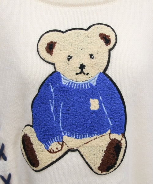 clear（クリア）の「ベアワッペンニットトップス[アニマル柄 ガーリー]≪新作≫（ニット/セーター・レディース・アイボリー/杢グレー・F）」の11枚目の写真