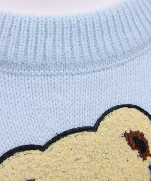 clear（クリア）の「ベアワッペンニットトップス[アニマル柄 ガーリー]≪新作≫（ニット/セーター・レディース・アイボリー/杢グレー・F）」の9枚目の写真