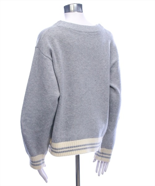 clear（クリア）の「ベアワッペンニットトップス[アニマル柄 ガーリー]≪新作≫（ニット/セーター・レディース・アイボリー/杢グレー・F）」の15枚目の写真