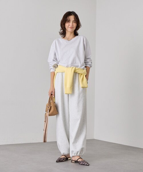 RIVE DROITE（リヴドロワ）の「【A・MONN(アモン)】WIDE SWEAT PANTS（スウェットパンツ・レディース・ネイビー/ライトグレー・38/36）」の18枚目の写真