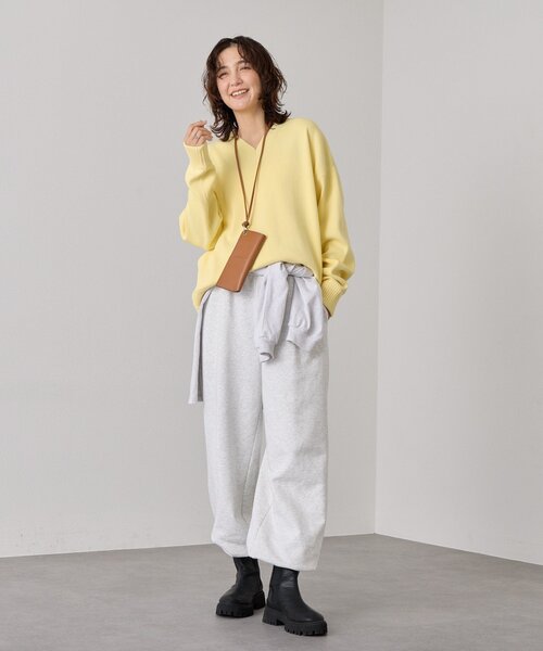 RIVE DROITE（リヴドロワ）の「【A・MONN(アモン)】WIDE SWEAT PANTS（スウェットパンツ・レディース・ネイビー/ライトグレー・38/36）」の19枚目の写真