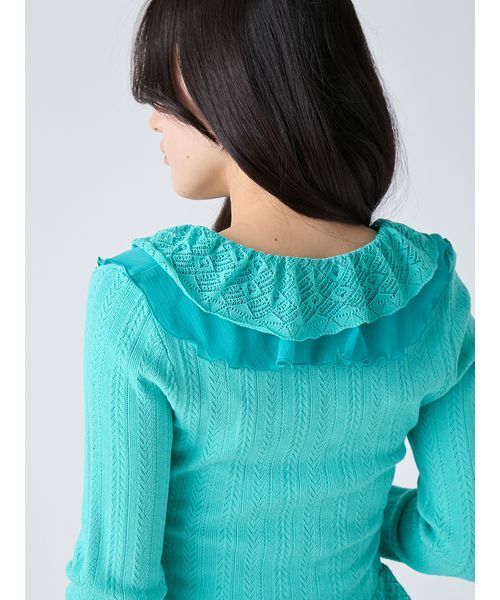 ボリュームフリルニットトップス（ニット/セーター）｜LILY BROWN