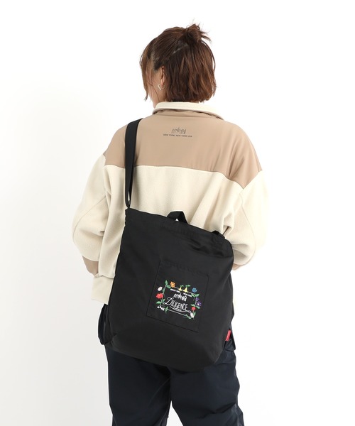 Manhattan Portage（マンハッタンポーテージ）の「PUMPHOUSE SHOULDER BAG COMBED COTTON GABARDINE DPL（ショルダーバッグ・レディース・ブラック・MEDIUM）」の12枚目の写真
