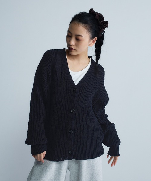 Les Fleurs】アゼアミニットカーディガンLS/642215（カーディガン