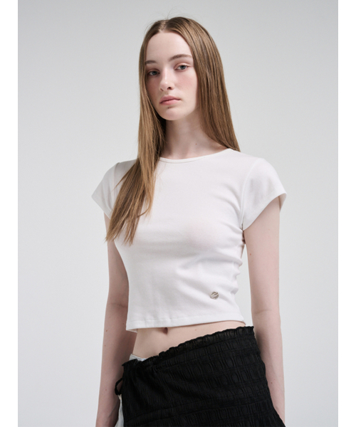 ETMON（エトモン）の「Cap Sleeve T-Shirt, White（Tシャツ/カットソー・レディース・その他・FREE）」の5枚目の写真