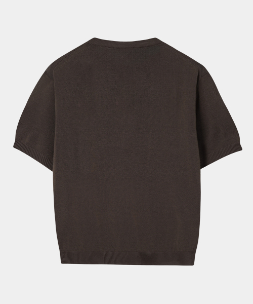 DECOROSO（デコローゾ）の「サマー クールタッチ ヘンリーネック 半袖ニット [ブラウン]（Tシャツ/カットソー・メンズ・その他・02/01）」の2枚目の写真