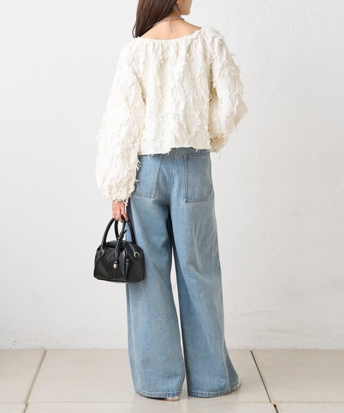 mystic（ミスティック）の「【ZOZO限定/REVIVAL】26SSマルチWAYジャガードブラウス（シャツ/ブラウス・レディース・アイボリー/ブラック・FREE）」の10枚目の写真