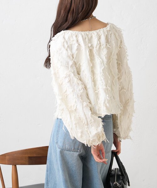 mystic（ミスティック）の「【ZOZO限定/REVIVAL】26SSマルチWAYジャガードブラウス（シャツ/ブラウス・レディース・アイボリー/ブラック・FREE）」の17枚目の写真