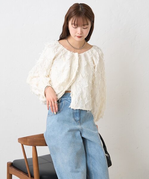 mystic（ミスティック）の「【ZOZO限定/REVIVAL】26SSマルチWAYジャガードブラウス（シャツ/ブラウス・レディース・アイボリー/ブラック・FREE）」の18枚目の写真