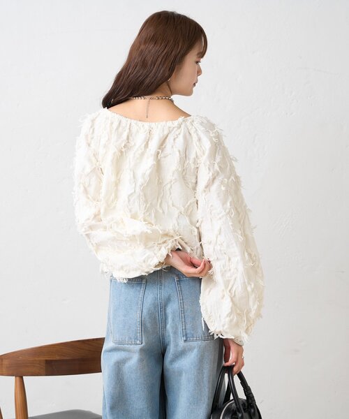 mystic（ミスティック）の「【ZOZO限定/REVIVAL】26SSマルチWAYジャガードブラウス（シャツ/ブラウス・レディース・アイボリー/ブラック・FREE）」の19枚目の写真