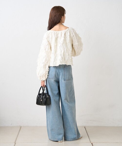 mystic（ミスティック）の「【ZOZO限定/REVIVAL】26SSマルチWAYジャガードブラウス（シャツ/ブラウス・レディース・アイボリー/ブラック・FREE）」の20枚目の写真