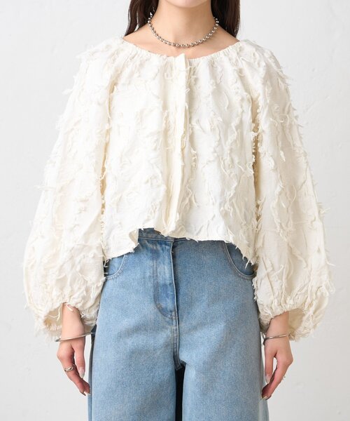 mystic（ミスティック）の「【ZOZO限定/REVIVAL】26SSマルチWAYジャガードブラウス（シャツ/ブラウス・レディース・アイボリー/ブラック・FREE）」の21枚目の写真