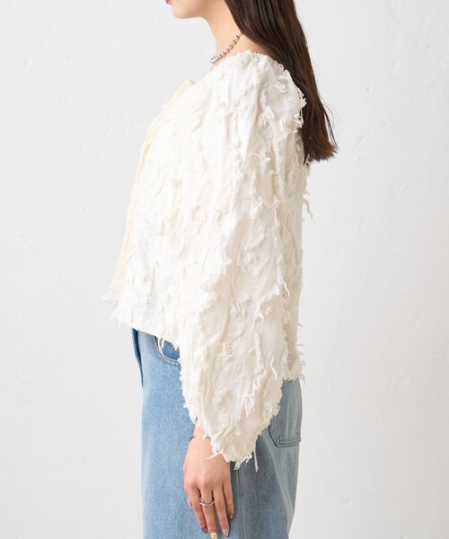 mystic（ミスティック）の「【ZOZO限定/REVIVAL】26SSマルチWAYジャガードブラウス（シャツ/ブラウス・レディース・アイボリー/ブラック・FREE）」の22枚目の写真