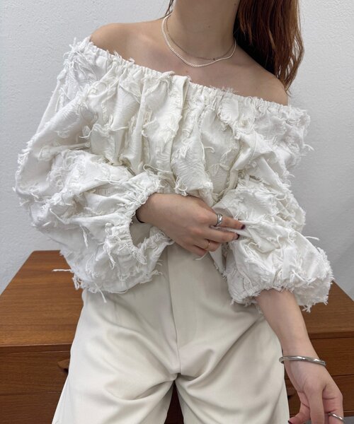 セール】【ZOZO限定/REVIVAL】26SSマルチWAYジャガードブラウス