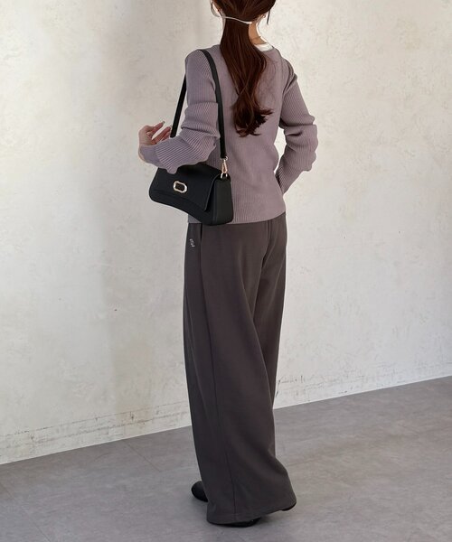 Thevon（ゼボン）の「レイヤード風リブニットカーディガン（カーディガン/ボレロ・レディース・グレー/オリーブ/ベージュ・FREE）」の10枚目の写真