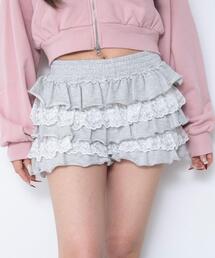 WEGO | WEGO/【26年春夏新作】スウェットレースフリルマイクロショートパンツ(スウェットパンツ)