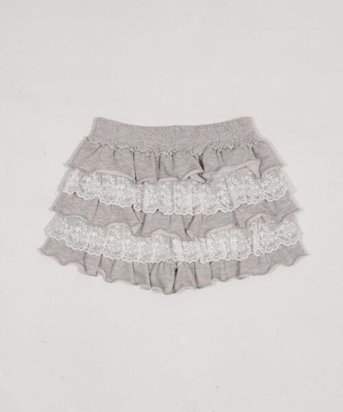 WEGO（ウィゴー）の「WEGO/【26年春夏新作】スウェットレースフリルマイクロショートパンツ（スウェットパンツ・レディース・杢グレー・FREE）」の11枚目の写真