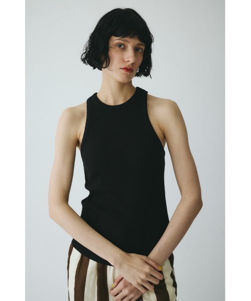 HeRIN.CYE（ヘリンドットサイ）の「Teleco tank top　　テレコタンクトップ（タンクトップ・レディース・ブラック/ベージュ/レッド/ライム/オフホワイト・FREE）」の10枚目の写真
