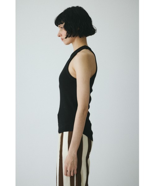 HeRIN.CYE（ヘリンドットサイ）の「Teleco tank top　　テレコタンクトップ（タンクトップ・レディース・ブラック/ベージュ/レッド/ライム/オフホワイト・FREE）」の13枚目の写真