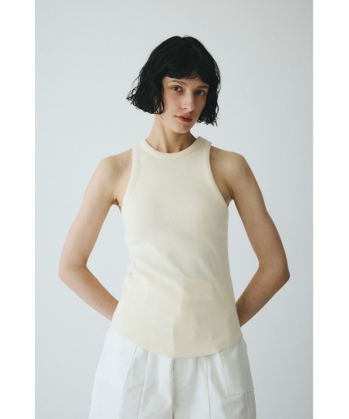 HeRIN.CYE（ヘリンドットサイ）の「Teleco tank top　　テレコタンクトップ（タンクトップ・レディース・ブラック/ベージュ/レッド/ライム/オフホワイト・FREE）」の19枚目の写真