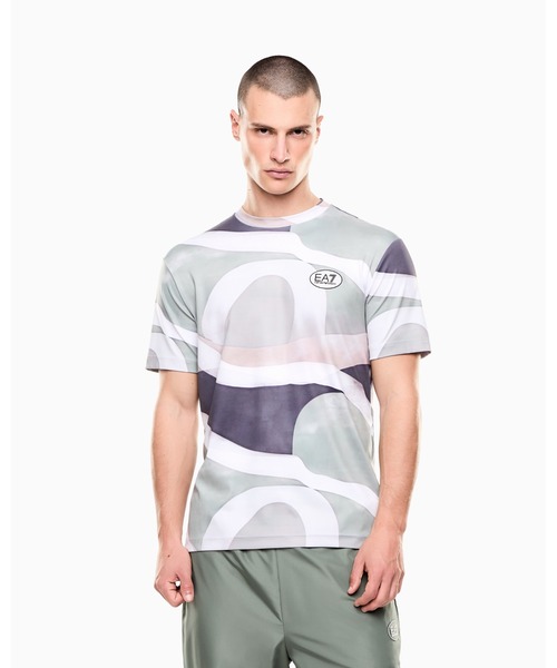 セール】【エンポリオ アルマーニ EA7】Tennis Pro プリントTシャツ