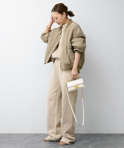 Deuxieme Classe（ドゥーズィエムクラス）の「BIO SILK MA1（MA-1・レディース・ベージュ/ブラック・FREE）」の12枚目の写真