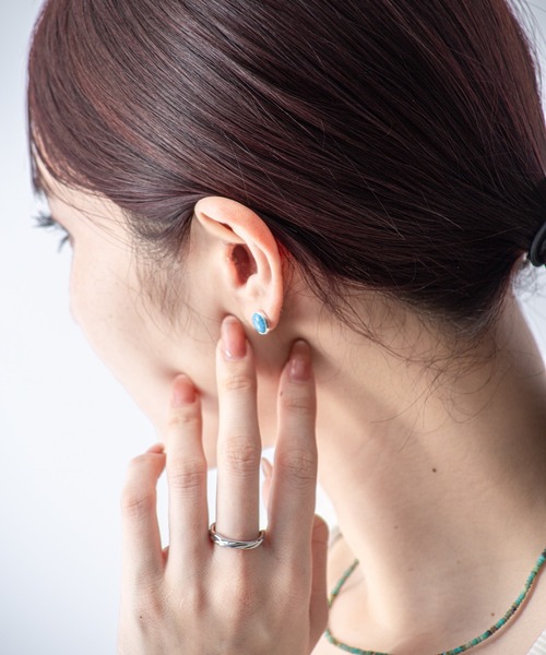 Harpo(アルポ)の「【HARPO】シルバーピアス ターコイズ 天然石(ピアス(両耳用)・レディース・ターコイズブルー/ブルー/ブラック・FREE)」の13枚目の写真