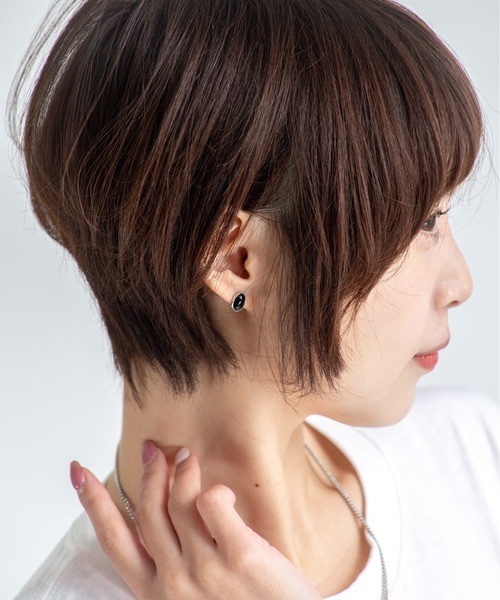 Harpo(アルポ)の「【HARPO】シルバーピアス ターコイズ 天然石(ピアス(両耳用)・レディース・ターコイズブルー/ブルー/ブラック・FREE)」の5枚目の写真