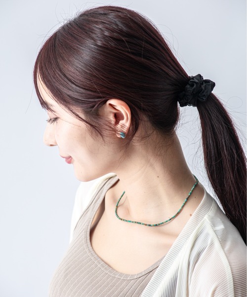 Harpo(アルポ)の「【HARPO】シルバーピアス ターコイズ 天然石(ピアス(両耳用)・レディース・ターコイズブルー/ブルー/ブラック・FREE)」の9枚目の写真