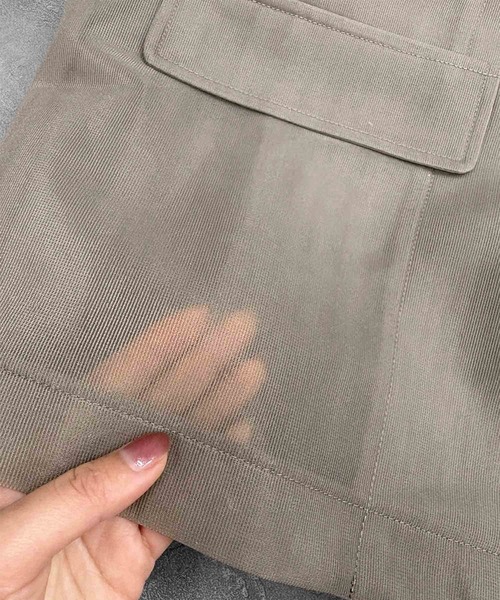 ELFRANK（エルフランク）の「【2026SS】洗える シアー ハーフスリーブ テーラードジャケット ダンボール（テーラードジャケット・レディース・ホワイト/ブラック/グレイッシュベージュ・M/L）」の4枚目の写真