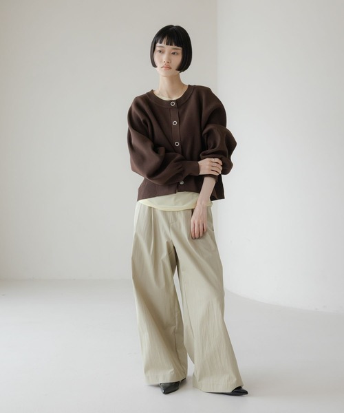 LOWRYS FARM(ローリーズファーム)の「C/Nタックワイドパンツ 639540(その他パンツ・レディース・ベージュ/ネイビー・LARGE/MEDIUM)」の9枚目の写真