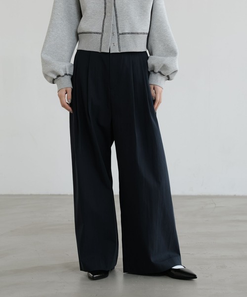 LOWRYS FARM(ローリーズファーム)の「C/Nタックワイドパンツ 639540(その他パンツ・レディース・ベージュ/ネイビー・LARGE/MEDIUM)」の22枚目の写真