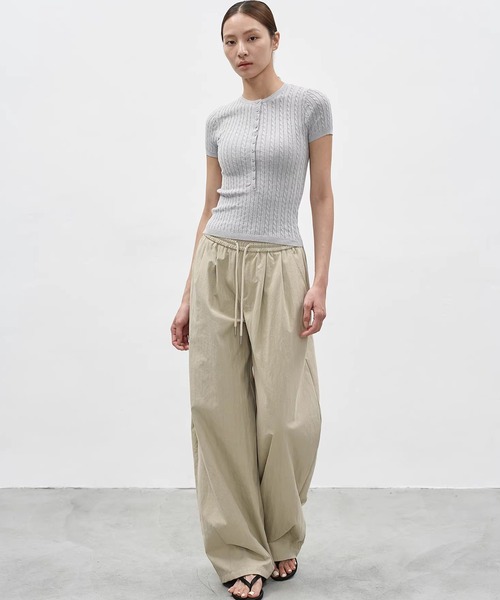 EIGHTHMONTH(エイスマンス)の「リブケーブルヘンリーネックニットトップス EM26s036【EIGHTHMONTH】(Tシャツ/カットソー・レディース・ネイビー/ライトグレー・S/M)」の16枚目の写真