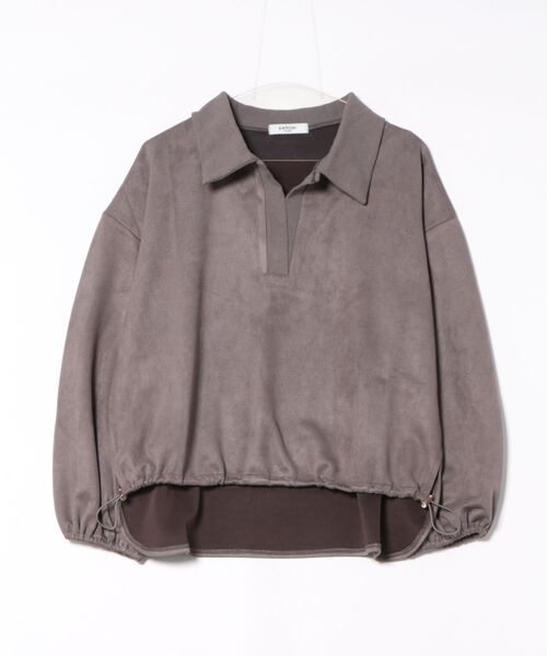 SWITCH BY ARCH(スイッチバイアーチ)の「【8】【it】【SWITCH by ARCH】衿付き Bondding Suede Pullover(その他トップス・レディース・チャコールグレー/ブルー/アイボリー・FREE)」の2枚目の写真